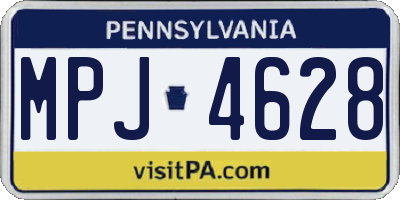 PA license plate MPJ4628