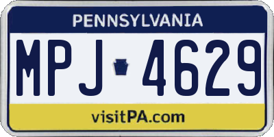 PA license plate MPJ4629