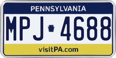 PA license plate MPJ4688