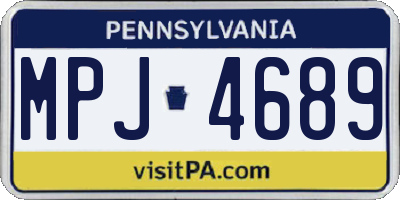 PA license plate MPJ4689