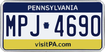 PA license plate MPJ4690