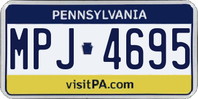 PA license plate MPJ4695