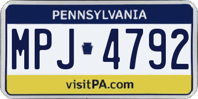 PA license plate MPJ4792