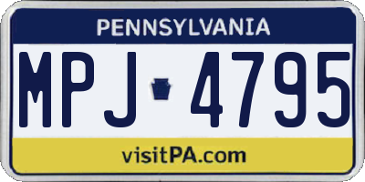 PA license plate MPJ4795