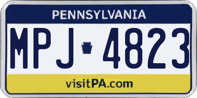 PA license plate MPJ4823