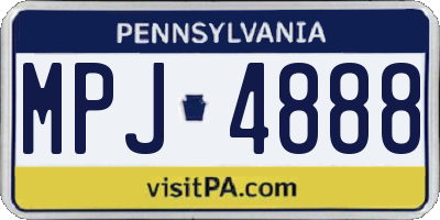 PA license plate MPJ4888