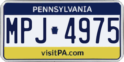 PA license plate MPJ4975