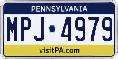 PA license plate MPJ4979