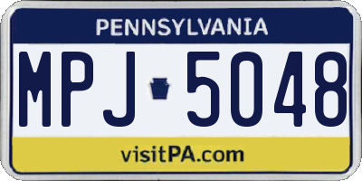 PA license plate MPJ5048