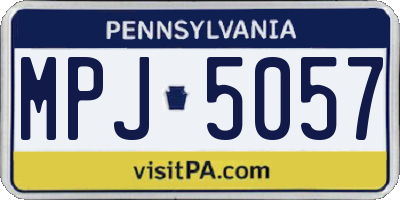 PA license plate MPJ5057