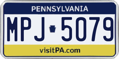 PA license plate MPJ5079