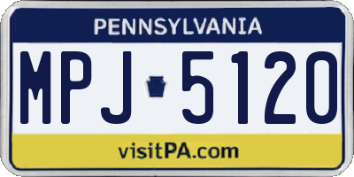 PA license plate MPJ5120