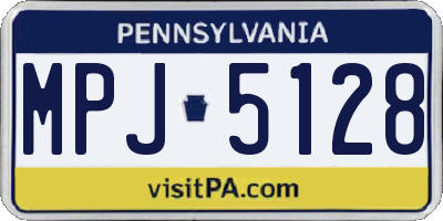 PA license plate MPJ5128