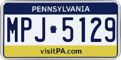 PA license plate MPJ5129
