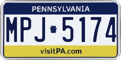 PA license plate MPJ5174
