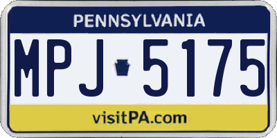 PA license plate MPJ5175