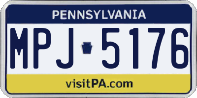 PA license plate MPJ5176