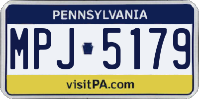 PA license plate MPJ5179