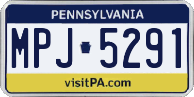 PA license plate MPJ5291