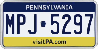 PA license plate MPJ5297