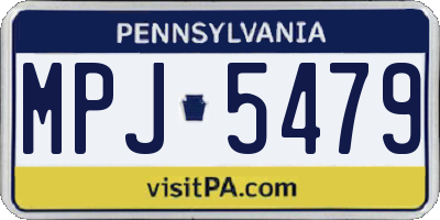 PA license plate MPJ5479