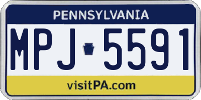 PA license plate MPJ5591