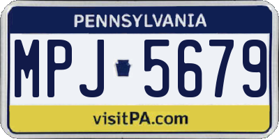 PA license plate MPJ5679