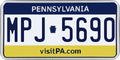 PA license plate MPJ5690
