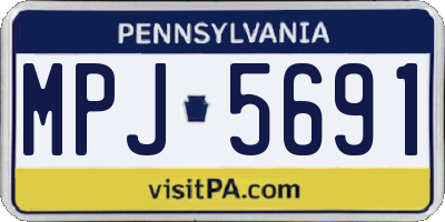 PA license plate MPJ5691