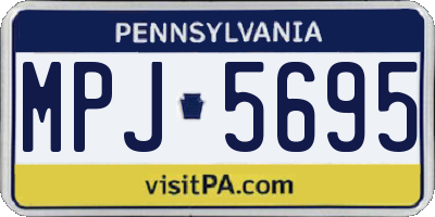 PA license plate MPJ5695