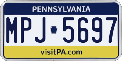PA license plate MPJ5697