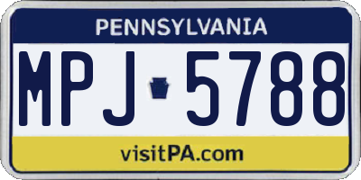 PA license plate MPJ5788