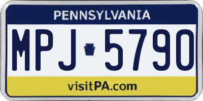 PA license plate MPJ5790