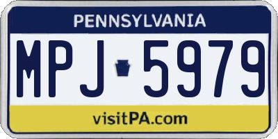 PA license plate MPJ5979