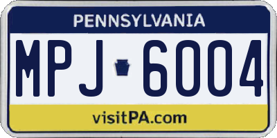 PA license plate MPJ6004