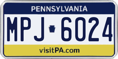 PA license plate MPJ6024