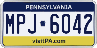 PA license plate MPJ6042