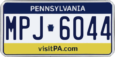 PA license plate MPJ6044