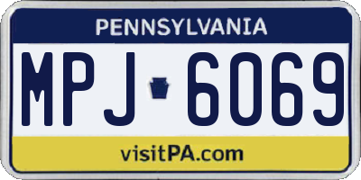 PA license plate MPJ6069