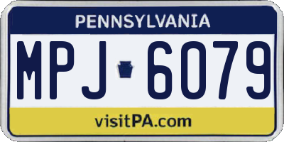 PA license plate MPJ6079