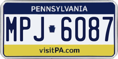 PA license plate MPJ6087