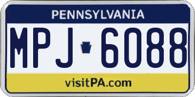 PA license plate MPJ6088