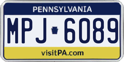 PA license plate MPJ6089