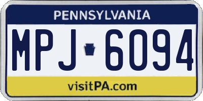 PA license plate MPJ6094