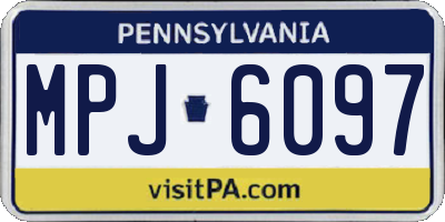 PA license plate MPJ6097