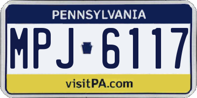 PA license plate MPJ6117