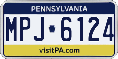 PA license plate MPJ6124