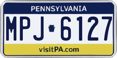PA license plate MPJ6127