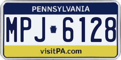 PA license plate MPJ6128