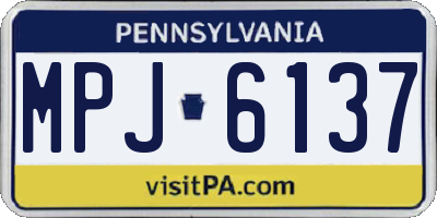 PA license plate MPJ6137